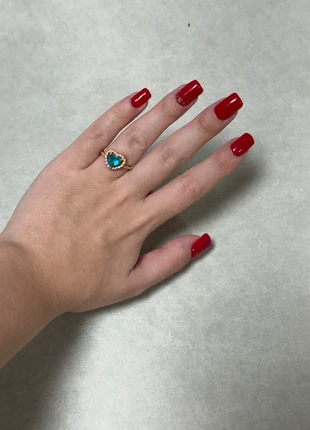 Anello a cuore pietra azzurra regolabile in acciaio inossidabile, marque: S'Steel, état: Neuf sans étiquette, taille: Ajustable, 2,00 €, 2,80 € Protection acheteurs incluse