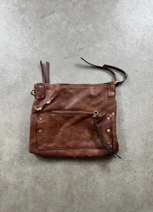 Pochette cuir marron vintage zippé poches rivets, brand: without brand, condition: Very good, €8.00, €9.10 includes Buyer Protection