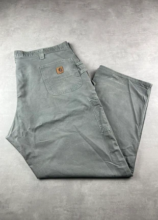 Pantalon carhartt B151 FAT single knee workwear baggy gris vintage - Taille 46x32, marca: Carhartt, estado: Muito bom, tamanho: PT 56 | W46, €35.00, €37.45 inclui Proteção do Comprador Pro