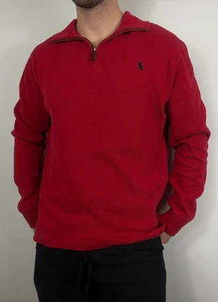 Pull rouge 1/4 zip | Ralph Lauren (Taille M), brand: Ralph Lauren, condition: Very good, size: M, €55.00, €58.45 includes Buyer Protection Pro