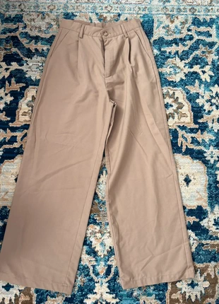 Cider Beige Wide-Leg Trousers – High Waist, marca: Cider, estado: Nuevo sin etiquetas, tamaño: S / 36 / 8, 7,00 €, 8,05 € Protección al comprador incluida