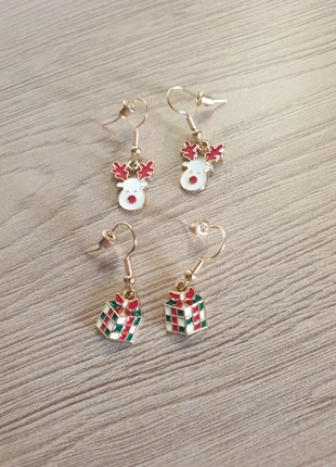 2 paire de Boucle d'oreille Reine et cadeaux, marque: Noël, état: Neuf sans étiquette, 4,00 €, 4,90 € Protection acheteurs incluse