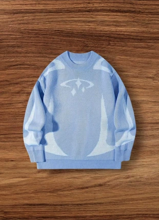 Pull Vintage Y2K Motifs Étoiles Bleu Taille L - Américain Old School USA 90s Streetwear, marke: Aesthetic, zustand: Sehr gut, größe: L, 44,90 €, 47,85 € inklusive Vinted-Käuferschutz