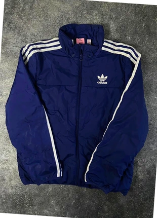 Manteau/veste doudoune sans capuche bleu blanc Adidas 13-14 ans logo floqué, marke: adidas, zustand: Sehr gut, größe: 14 Jahre / 164, 8,50 €, 9,63 € beinhaltet Vinted-Käuferschutz Pro