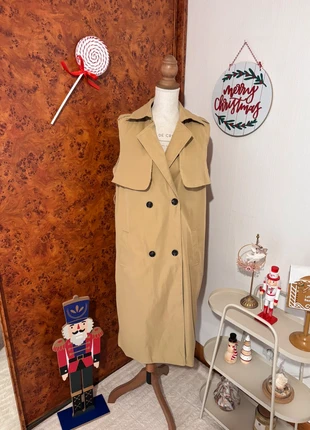 Trench long sans manches beige – Cherry Paris – Taille L, marque: Cherry Paris, état: Neuf avec étiquette, taille: L / 40 / 12, 26,99 €, 29,04 € Protection acheteurs incluse