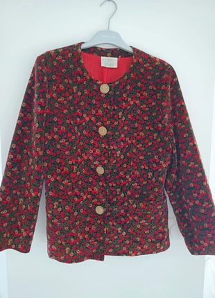 Veste Melé motif floral rouge/noir Taille 44 Style Vintage Années 80-90, marque: Melé, état: Très bon état, taille: XXL / 44 / 16, 20,00 €, 21,70 € Protection acheteurs incluse