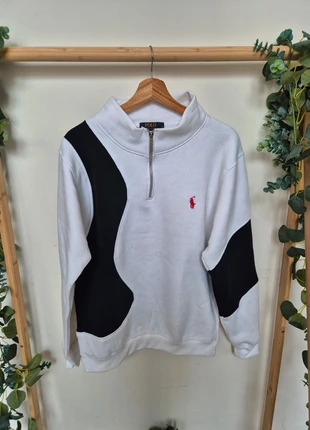 Reworked Polo Ralph Lauren inspired Quarter Zip – Unique Panel Design – Maat L, merk: polo, staat: Nieuw zonder prijskaartje, maat: L, € 25,00, € 26,95 inclusief Kopersbescherming Pro