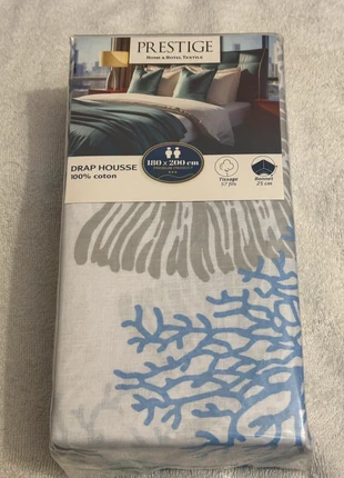 Drap housse 180x200 cm – Prestige – 100% coton, merk: prestige, staat: Heel goed, maat: 180-200 cm x 200 cm, € 6,80, € 7,84 inclusief Kopersbescherming Pro