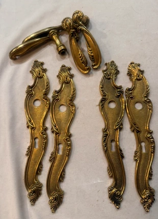 2 poignées de porte vintage en laiton doré, brand: Vintage Boutique, condition: Very good, €24.00, €25.90 includes Buyer Protection Pro