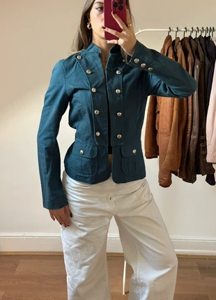 Vintage H&M blue military style fitted jacket, brand: H&M, condition: Very good, size: S / UK 8-10, £26.00, £28.00 includes Buyer Protection Pro