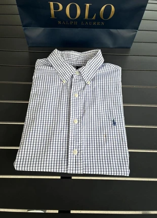 Chemise manche courte à carreaux Ralph Lauren blanc/bleu marine taille L, marque: Ralph Lauren, état: Très bon état, taille: L, 24,50 €, 26,43 € Protection acheteurs (Pro) incluse