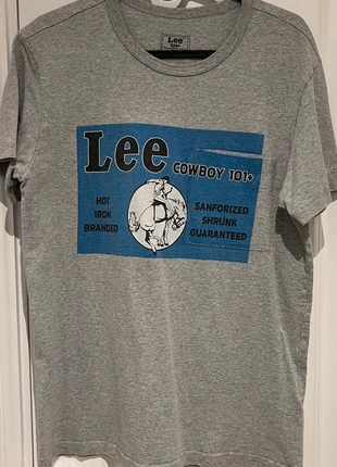 Lee 101+ “Cowboy 101+” Graphic T-Shirt-Grey-Size S, brand: Lee, condition: Good, size: S, £2.49, £3.31 includes Buyer Protection