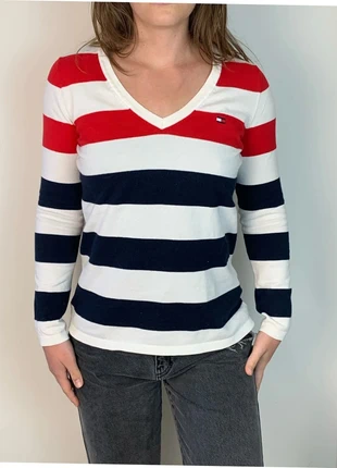Pull Col en V Tommy Hilfiger Marine Rouge - Taille S, brand: Tommy Hilfiger, condition: Very good, size: S / 36 / 8, €12.00, €13.30 includes Buyer Protection Pro