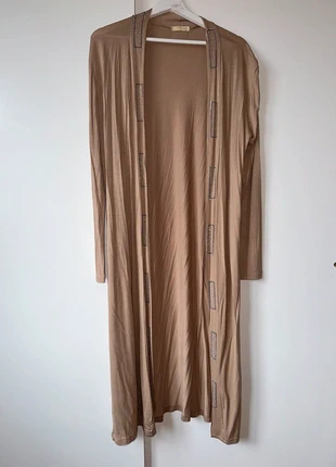 Long gilet beige fluide avec détails brillants – Taille L, marque: Dresspot, état: Très bon état, taille: L / 40 / 12, 5,00 €, 5,95 € Protection acheteurs incluse