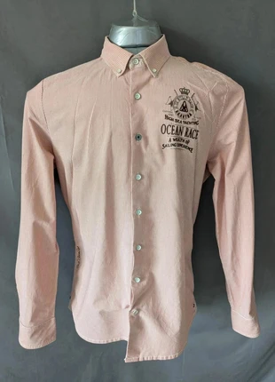 Chemise homme Gaastra M coton rayée rose blanc logo brodé Ocean Race manches longues nautique chic, marque: Gaastra, état: Très bon état, taille: M, 17,00 €, 18,55 € Protection acheteurs (Pro) incluse