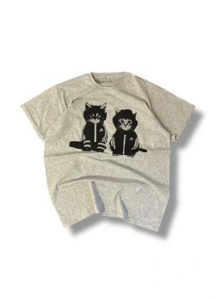 brand new grunge y2k white and black gothic emo cat tee, brand: EMO, condition: New without tags, size: S, £15.00, £16.45 includes Buyer Protection