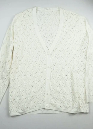 8DPR - Cardigan dentelle vintage, blanc, 48, brand: créations amont, condition: Very good, size: 4XL / 48 / 20, €9.99, €11.19 includes Buyer Protection Pro