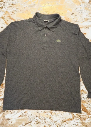 Polo manches longues Lacoste chiné gris anthracite - Taille S, brand: Lacoste, condition: Very good, size: S, €31.50, €33.78 includes Buyer Protection