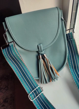 Blue Tassel Handbag/Shoulder Bag Patterned Woven Shoulder Strap, brand: Jamie, condition: New without tags, €13.50, €14.88 includes Buyer Protection