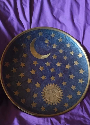 Piatto in ottone Sole e Luna 🌞🌜, marca: Vintage, estado: Muito bom, €38.00, €40.60 inclui Proteção do Comprador