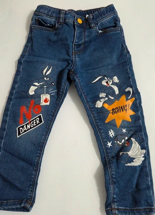 Jeans looney toones da bambino, brand: Original Marines, condizioni: Nuovo senza cartellino, taglia: 24-36 mesi / 92 cm, €7.00, €8.05 include la Protezione acquisti