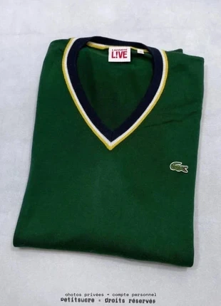 Pull Lacoste Live récent col en V Ver foncé Homme 100% Coton Old money - Taille M /214R, marque: Lacoste, état: Très bon état, taille: M, 49,00 €, 52,15 € Protection acheteurs (Pro) incluse