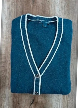 Gilet bleu marine bordure beige Tommy Hilfiger logo métallique taille S, marque: Tommy Hilfiger, état: Très bon état, taille: S / 36 / 8, 9,00 €, 10,15 € Protection acheteurs incluse