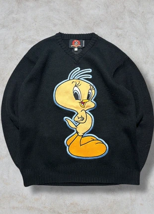 Pull en maille col v Looney Tunes – Titi vintage S brodé 90's y2k, marque: Looney Tunes, état: Neuf sans étiquette, taille: S / 36 / 8, 45,00 €, 47,95 € Protection acheteurs incluse