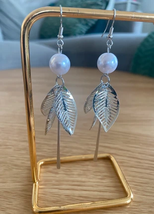 Silver pearl dangling statement earrings brand new, condition: New with tags, £1.45, £2.22 includes Buyer Protection