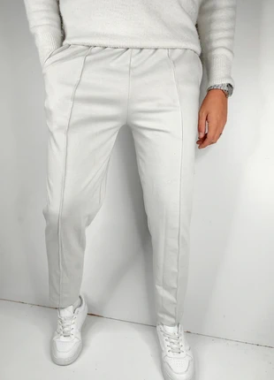 Pantalon straight gris clair à rainures Boohoo T.XS, marque: Boohoo, état: Très bon état, taille: XS, 15,00 €, 16,45 € Protection acheteurs (Pro) incluse