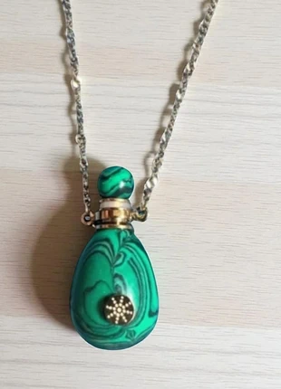 Collier fiole de parfum pierre naturelle malachite, brand: Pierre naturelle, condition: Very good, €14.90, €16.35 includes Buyer Protection