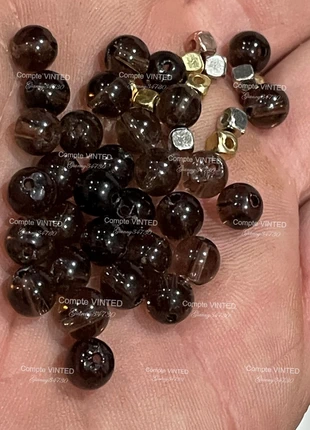 Lot de 31 pierres quartz fumé + perles intercalaires (11) + Fil élastique transparent lithothérapie, marke: lithotherapie, zustand: Neu, 5,50 €, 6,48 € inklusive Vinted-Käuferschutz