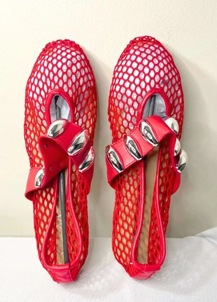 JOIA Paris - Ballerines plates avec bijoux - Rouge - Taille 40, brand: Joia, condition: New with tags, size: 40, €15.00, €16.45 includes Buyer Protection Pro