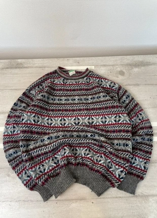 Pull d’hiver homme vintage 90s taille M couleur gris rouge à motifs 100% laine, marque: Vintage Dressing, état: Très bon état, taille: M, 24,99 €, 26,94 € Protection acheteurs (Pro) incluse