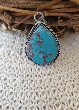 Zilver hanger met natuursteen Turquoise, marque: Silver, état: Neuf sans étiquette, 11,99 €, 13,29 € Protection acheteurs incluse