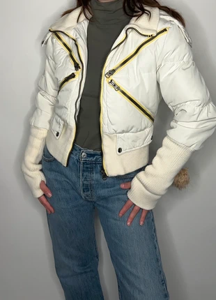 Y2k 2000s cream archive streetwear alt gorp baddie bratz cropped puffer jacket, merk: Vintage, staat: Heel goed, maat: M / 38 / 10, € 40,00, € 42,70 inclusief Kopersbescherming Pro
