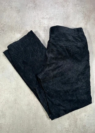 Pantalon Vintage En Velours Côtelé / Corduroy Ann Taylor noir ample crinkle taille 10, merk: Vintage Dressing, staat: Heel goed, maat: XXL / 44 / 16, € 10,00, € 11,20 inclusief Kopersbescherming Pro