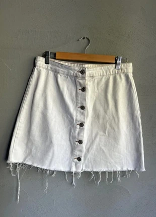 Jupe en jean blanc effet usé – new look – Taille 42, brand: New Look, condition: Very good, size: XL / 42 / 14, €14.00, €15.40 includes Buyer Protection