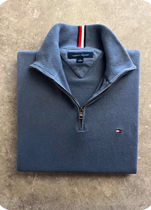 Pull Half zip 1/4 col camionneur Tommy Hilfiger - Taille M Homme - Bleu logo brodé, brand: Tommy Hilfiger, condition: Very good, size: M, €30.00, €32.20 includes Buyer Protection Pro