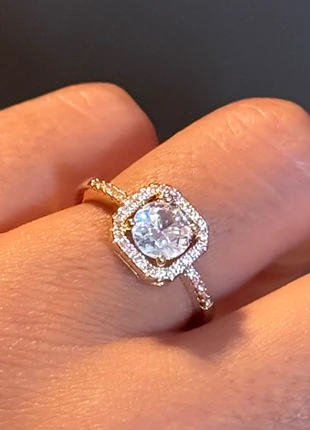 💛 Bague plaquée or – Pierre brillante & finition raffinée, marque: Argent, état: Neuf avec étiquette, taille: Ajustable, 10,00 €, 11,20 € Protection acheteurs incluse