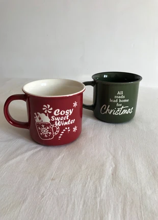 Set 2 tazas navideñas, marque: Christmas Mugs., état: Neuf sans étiquette, 14,00 €, 15,40 € Protection acheteurs incluse