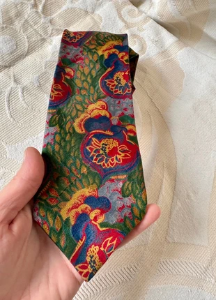 Cravatta seta multicolore autunnale vintage anni 90 astratto floreale, brand: Harper, condizioni: Ottime, €10.00, €11.20 include la Protezione acquisti