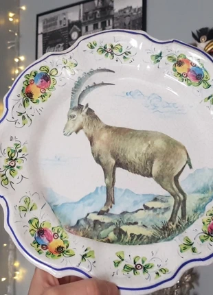 🏔🐐 Jolie assiette décorative vintage bouquetin, style montagnard, chalet, merk: Vintage, staat: Goed, € 10,00, € 11,20 inclusief Kopersbescherming Pro