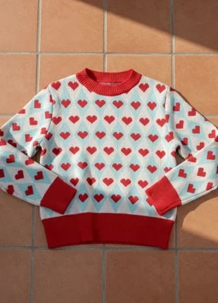Pull rouge cœur cosy – motif cute – hiver doux – taille S, marque: eloria, état: Très bon état, taille: S / 36 / 8, 39,99 €, 42,69 € Protection acheteurs (Pro) incluse