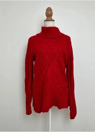 Pull col roulé rouge en maille, manches longues - Calvin Klein - Taille M (38), brand: Calvin Klein, condition: Very good, size: M / 38 / 10, €12.00, €13.30 includes Buyer Protection