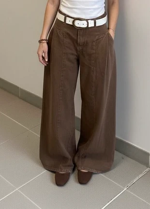 Pantalon large marron style vintage - taille haute - streetwear - y2k, marque: y2k, état: Très bon état, taille: M / 38 / 10, 45,00 €, 47,95 € Protection acheteurs incluse