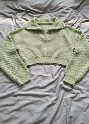 Pull Crop Maille Zippé Col Polo Vert Pomme, brand: Tanjori, condizioni: Ottime, taglia: S / IT 40 / EU 36, €52.90, €56.25 include la Protezione acquisti