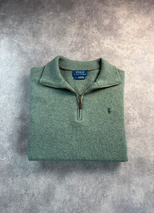 Pull 1/4 zip Ralph Lauren / vert kaki clair/ taille M - L / unisexe, marke: Ralph Lauren, zustand: Sehr gut, größe: M, 60,00 €, 63,70 € inklusive Vinted-Käuferschutz
