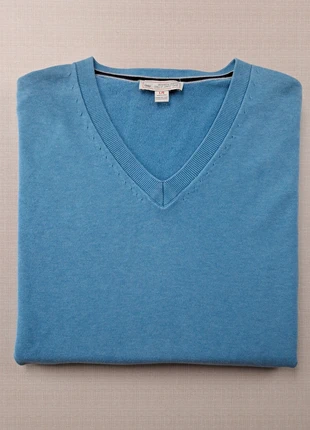 Pull col V Gap bleu clair uni taille L 100% coton, brand: GAP, condizioni: Ottime, taglia: L, €20.00, €21.70 include la Protezione acquisti