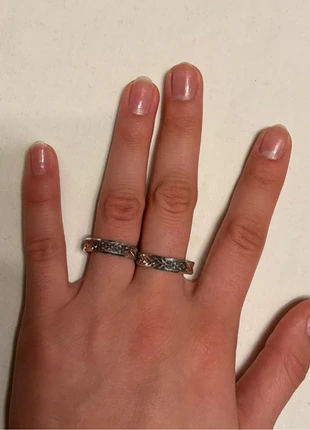 Coppia di Anelli Intrecciati – Argento | Elegant Urban Style, condizioni: Buone, taglia: 19 mm Ø / 21, €10.00, €11.20 include la Protezione acquisti